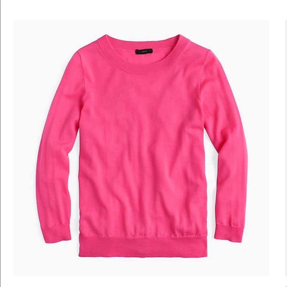 EUC J. Crew Tippi Sweater Crisp Berry Merino Wool